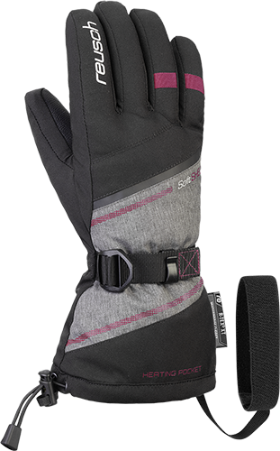 Reusch Demi R-TEX® XT 4931227 7675 black grey pink front